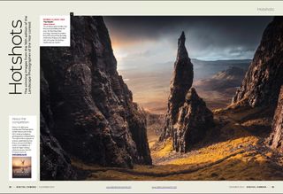 Image of opening spread of hotshots article in Digital Camera magazine issue 275