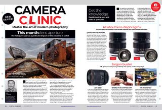 Image of opening spread of camera clinic article in Digital Camera magazine issue 275
