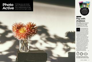Image of opening spread of projects section in Digital Camera magazine issue 275